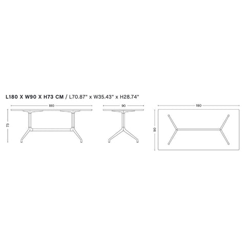 About a Table AAT 10 Dining Table Laminate Top